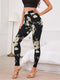 Wide Waistband Floral Leggings</h1><br> [dropshipall-rating] - Shop Women's T-shirts, blouses, Leggings & Trousers online - Luwos