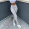 Fashion Solid Ruched Stacked Pants - Shop Women's T-shirts, blouses, Leggings & Trousers online - Luwos